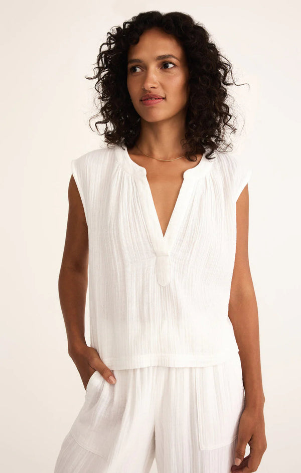 Cliffside V-Neck Airy Top Z Supply