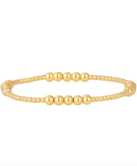 2 & 4MM Pattern Signature Bracelet - 6.5 / Yellow Gold Karen Lazar
