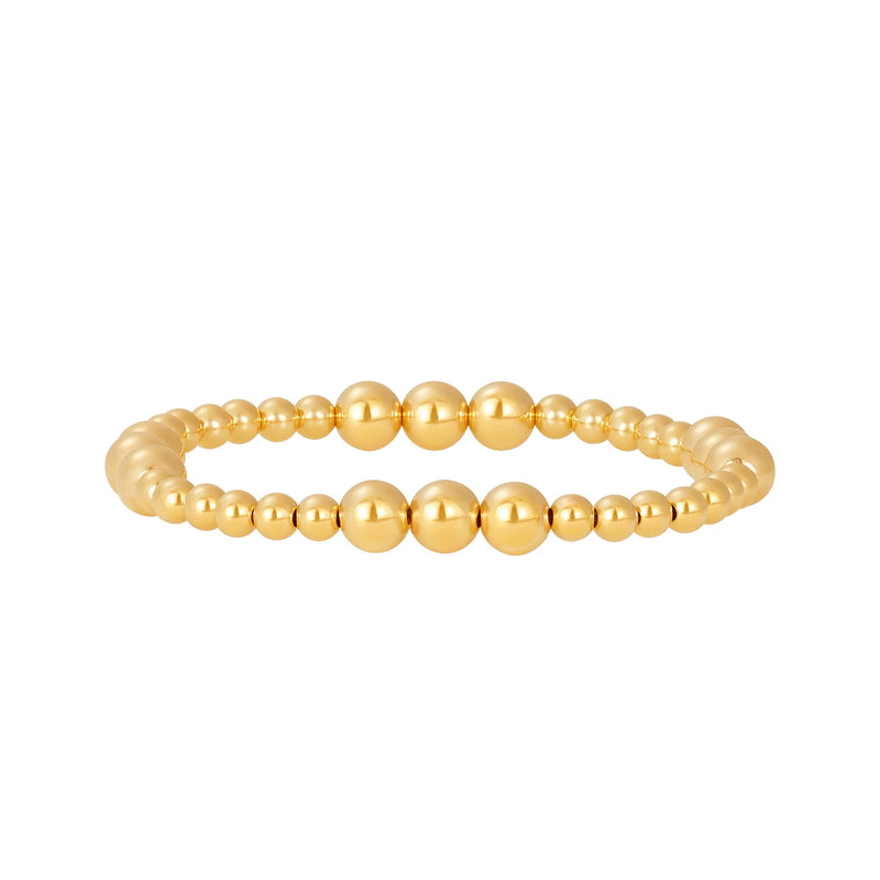 Karen Lazar Gold Pattern Beaded Bracelets