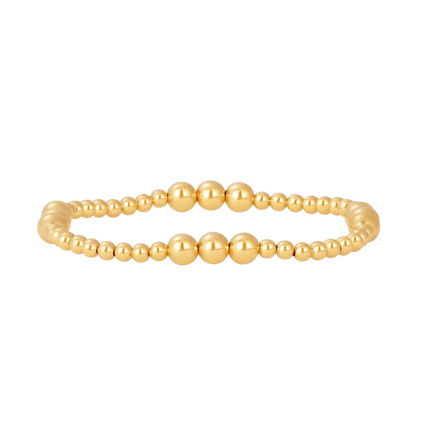 Karen Lazar Gold Pattern Beaded Bracelets