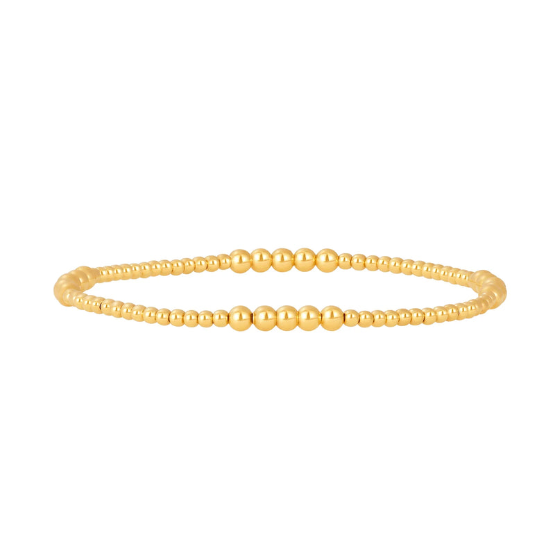 Karen Lazar Gold Pattern Beaded Bracelets