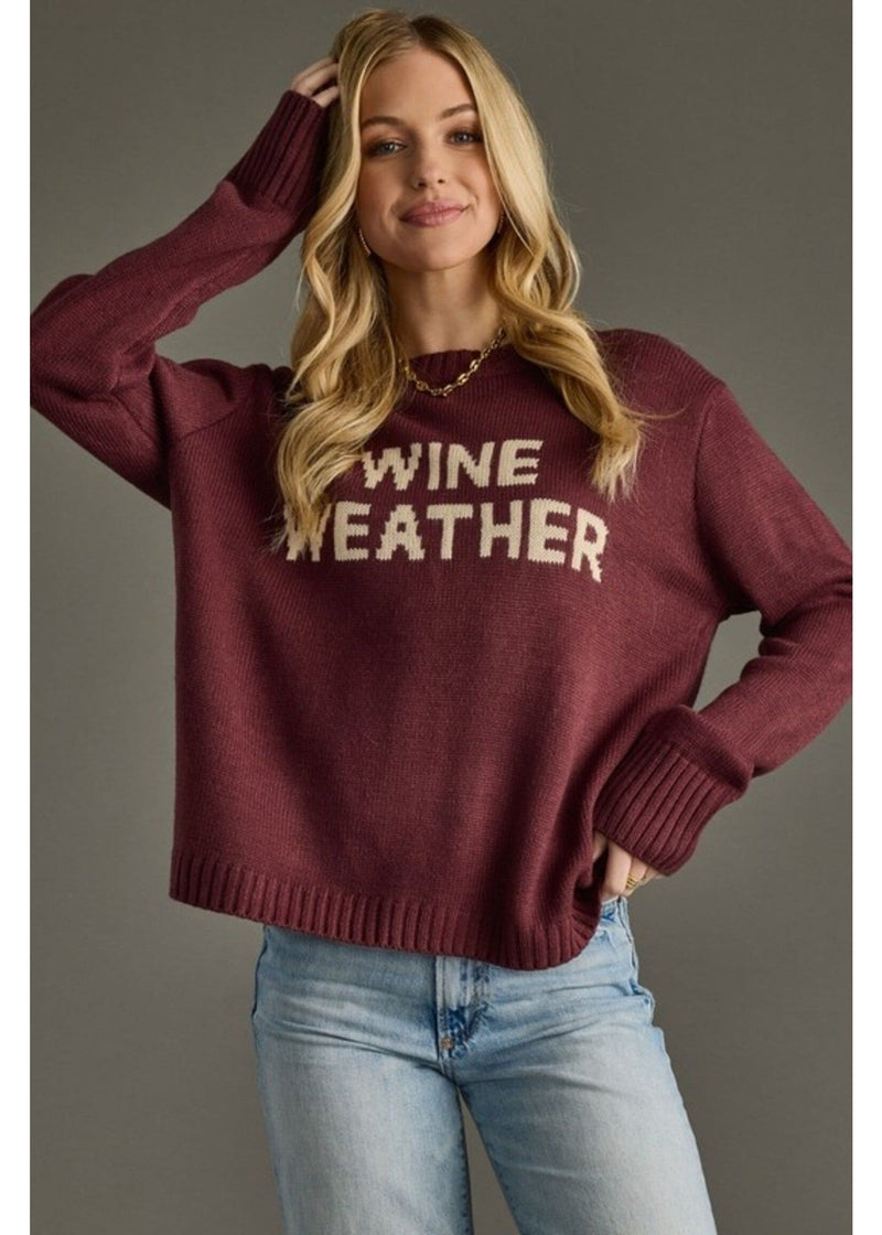 Womens Wine Weather Sweater Panache Apparel Co.
