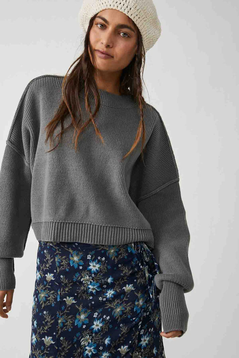 Free People Easy Street Crop Pullover