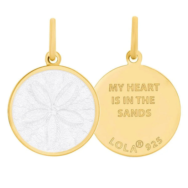 My Heart is in the Sands Large Gold Pendant LOLA