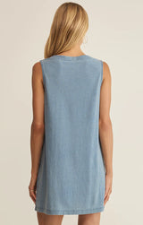 Women's Solace Denim Mini Dress – Ocean Air Indigo