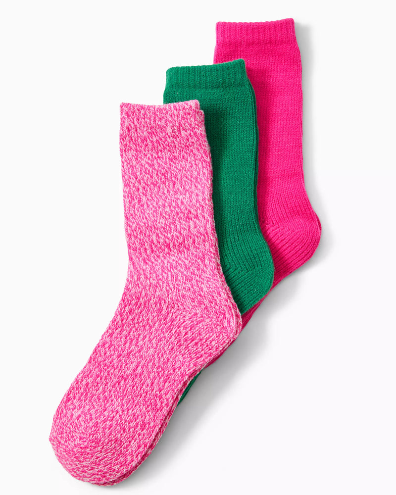 Lilly Pulitzer Cozy Sock Trio