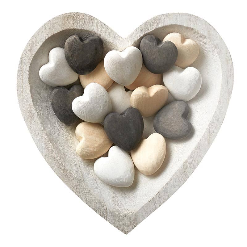 Small Paulownia Hearts Filled Display Santa Barbara Design Studio by Creative Brands