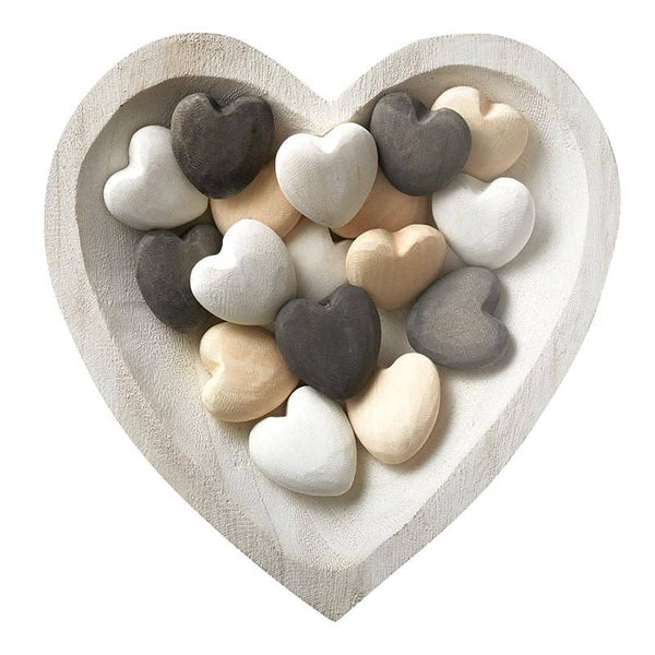 Small Paulownia Hearts Filled Display Santa Barbara Design Studio by Creative Brands