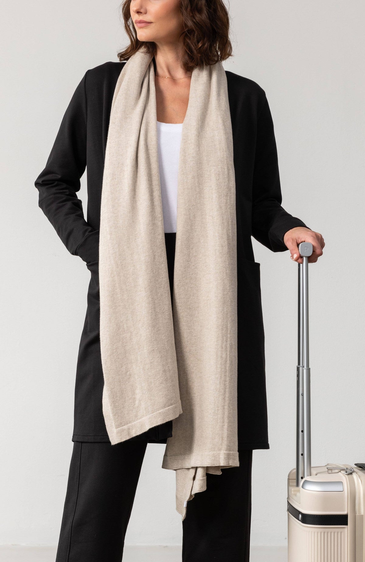 zestt organics - Dreamsoft Organic Cotton Travel Scarf - Birch zestt organics