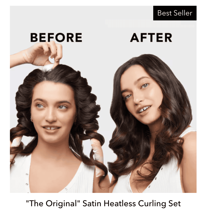 KITSCH - Satin Heatless Curling Set - Sunset Tie Dye KITSCH