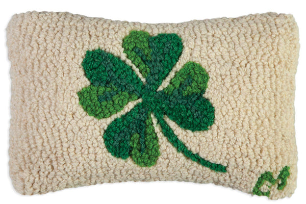 Clover decorative wool St. Patty's day pillow