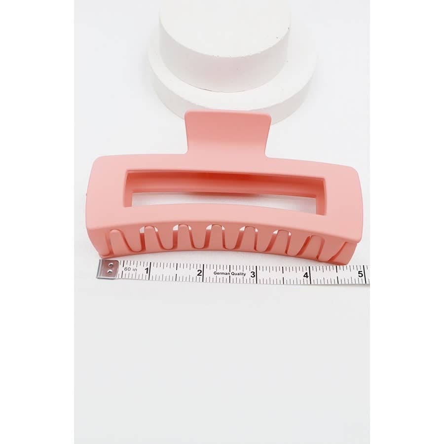 Matte Jumbo Cut Out Rectangle Hair Claw Love and Repeat
