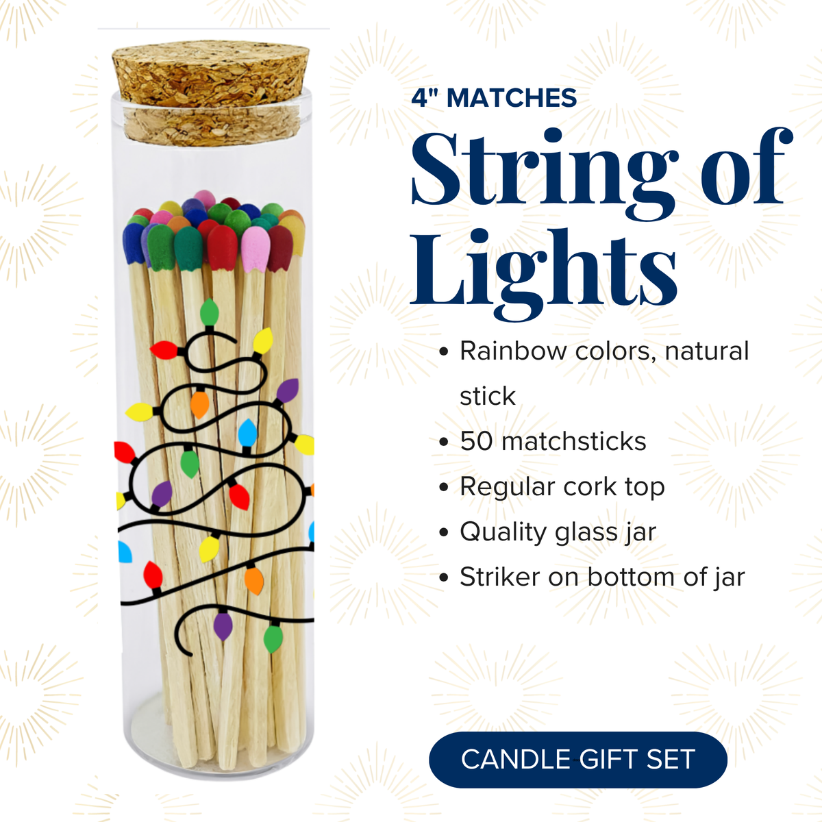 Thankful Greetings - Holiday Trees & Greens Decorative Matches - Gifts & Stocking Thankful Greetings