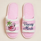 Vacay Mode Embroidered Slippers