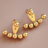 18K Gold Plated Ear Jacket Earrings