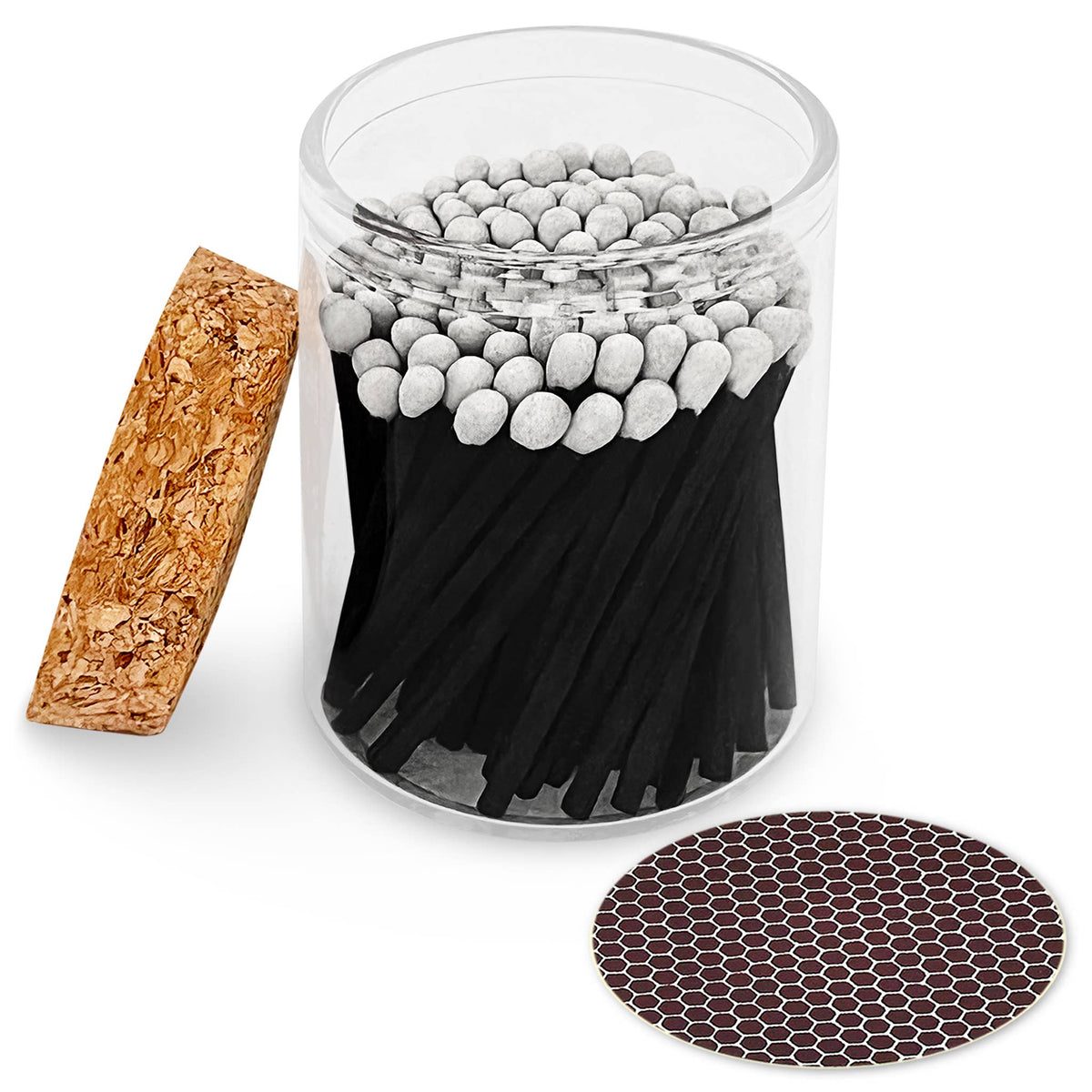2" Matches in Cork Top Jar - Thankful Greetings