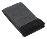 Fabstyles - Fabstyles Herringbone Stripe Cotton Throw Blanket Fringes Fabstyles