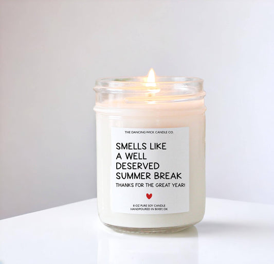 Funny Teacher Gift Candle | Smells Like Summer Break