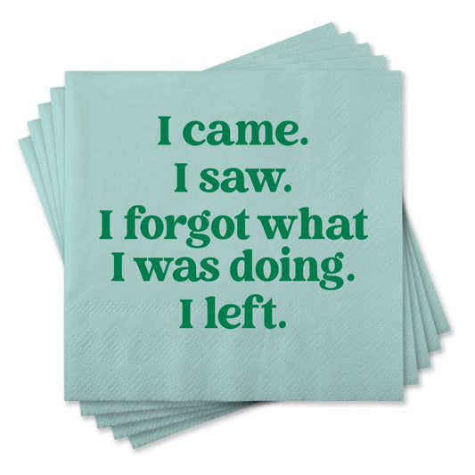 Chris’s Stuff Inc. -  Funny Cocktail Napkins - I came.  I saw.