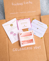 Lucky Feather - Birthday Bracelet + Envelope - 'Here's Some Birthday Love!'