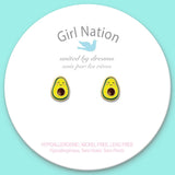 Girl Nation - Bravocado Cutie Stud Earrings