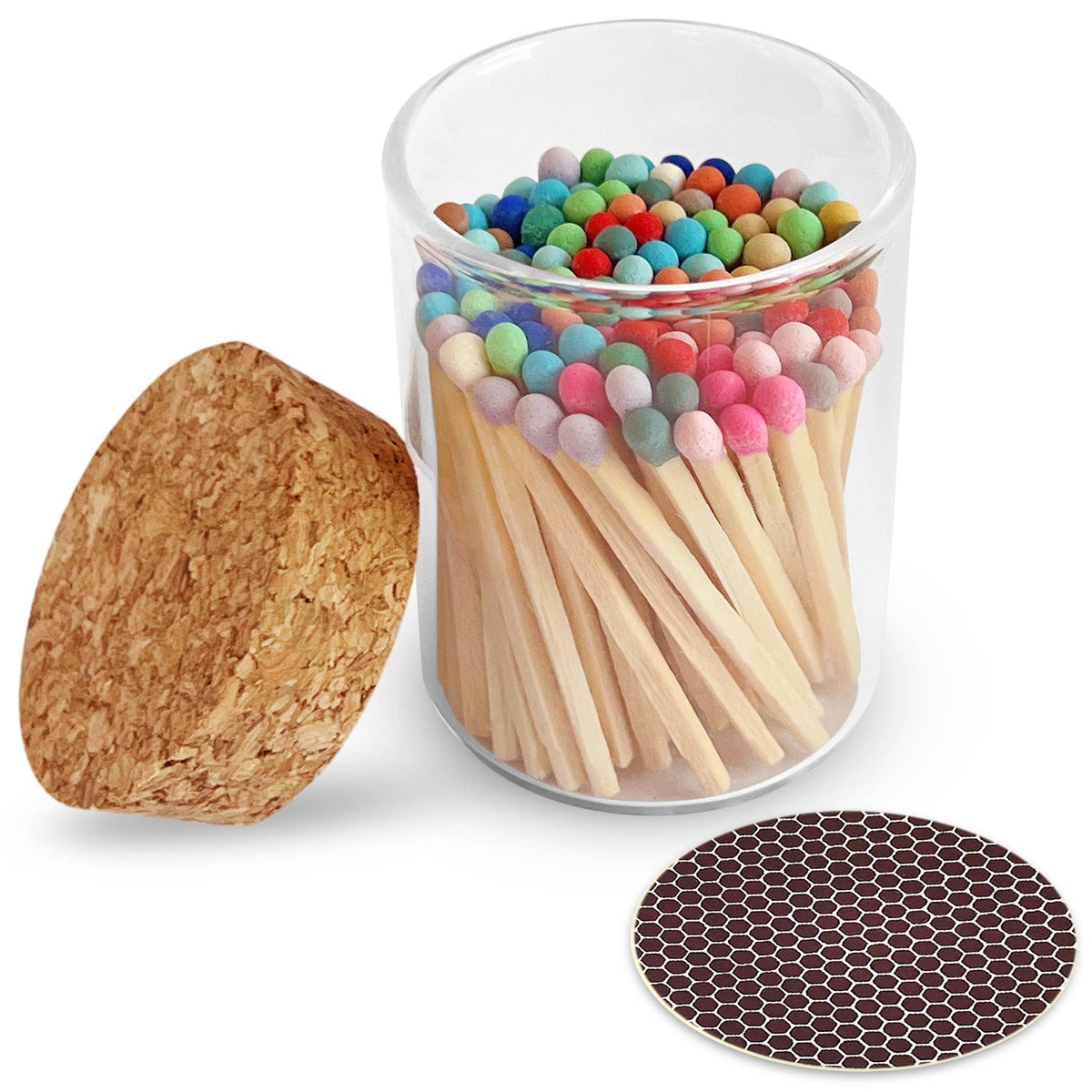 2" Matches in Cork Top Jar - Thankful Greetings