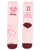 - Gemini Zodiac Sign Crew Sock: 9-11 / Pink Icing - Kindred & Crew