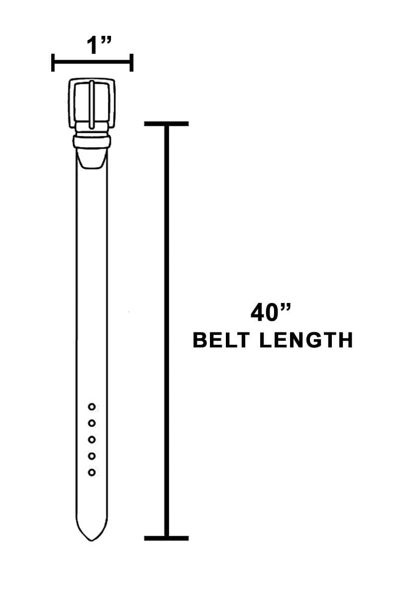Anarchy Street - Stitched Border Thin Genuine Leather Belt Anarchy Street