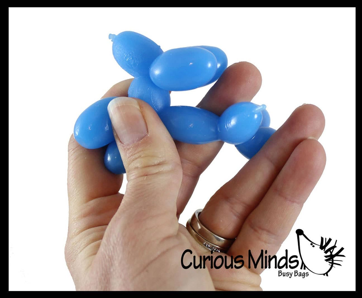 Curious Minds Toys - 1 Mini Balloon Dog Stretchy Toy - Cute Squishy Sensory Fidg Curious Minds Toys