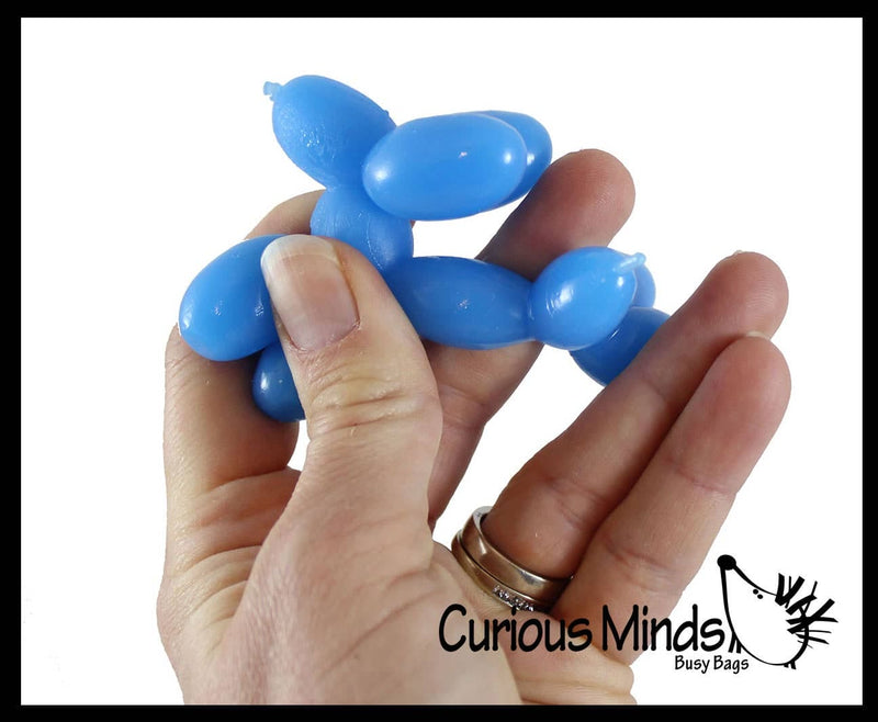 Curious Minds Toys - 1 Mini Balloon Dog Stretchy Toy - Cute Squishy Sensory Fidg Curious Minds Toys
