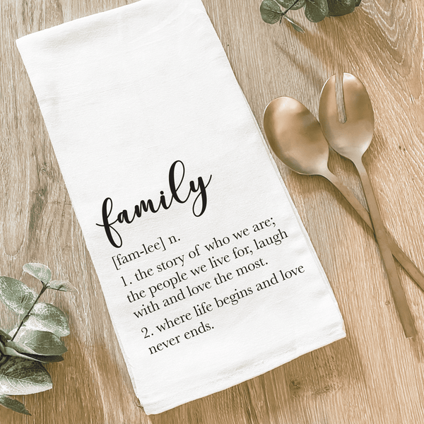 Lissi Designs - Family Definition - Cotton Tea Towel Lissi Designs