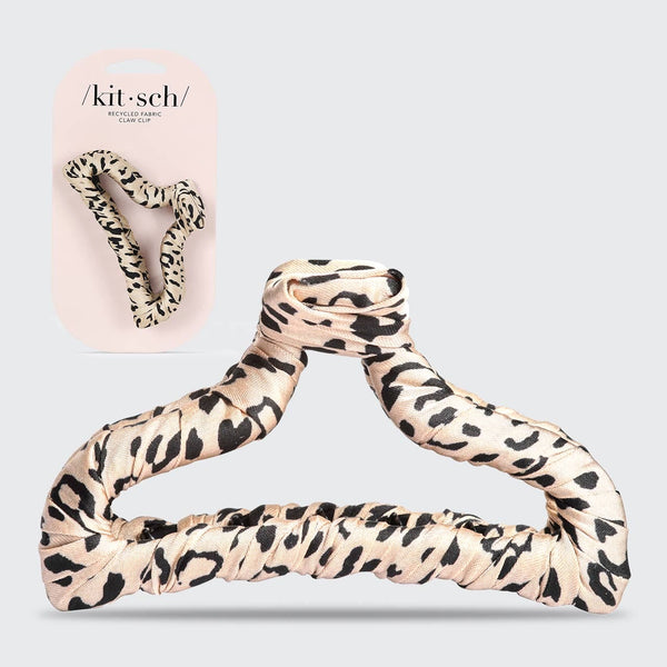 KITSCH - Satin Wrapped Claw Clip - Leopard KITSCH