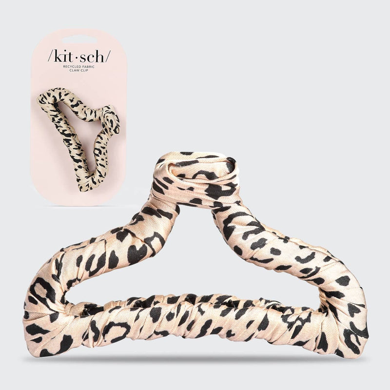 KITSCH - Satin Wrapped Claw Clip - Leopard KITSCH