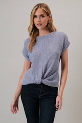 Short Sleeve Bottom Twist Top