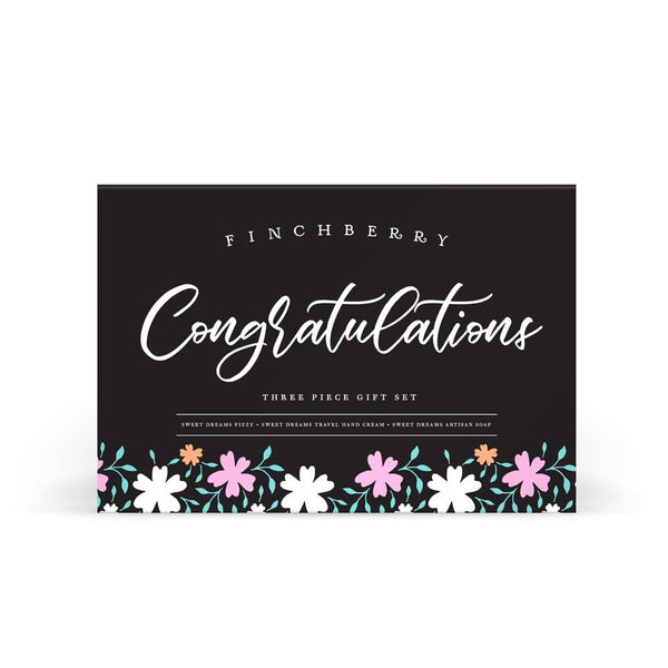 FinchBerry - Congratulations 3 Pc Handcrafted Bath & Body Gift Set FinchBerry