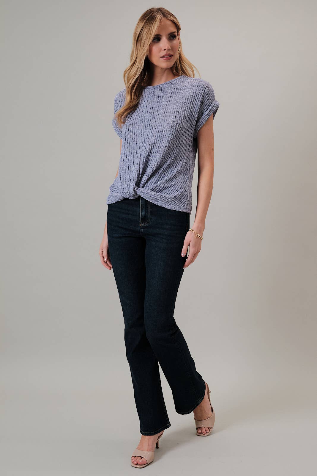 Short Sleeve Bottom Twist Top