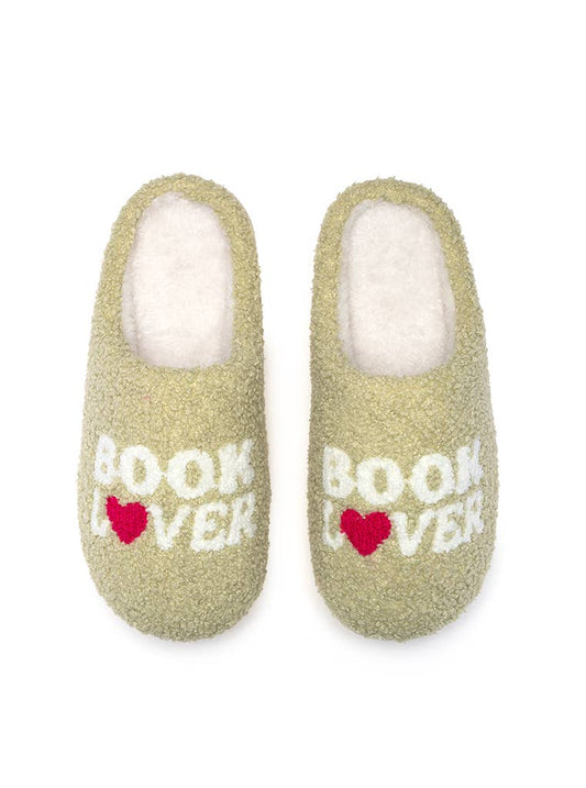 Book Lover Slippers | Sage Green | Indoor & Outdoor