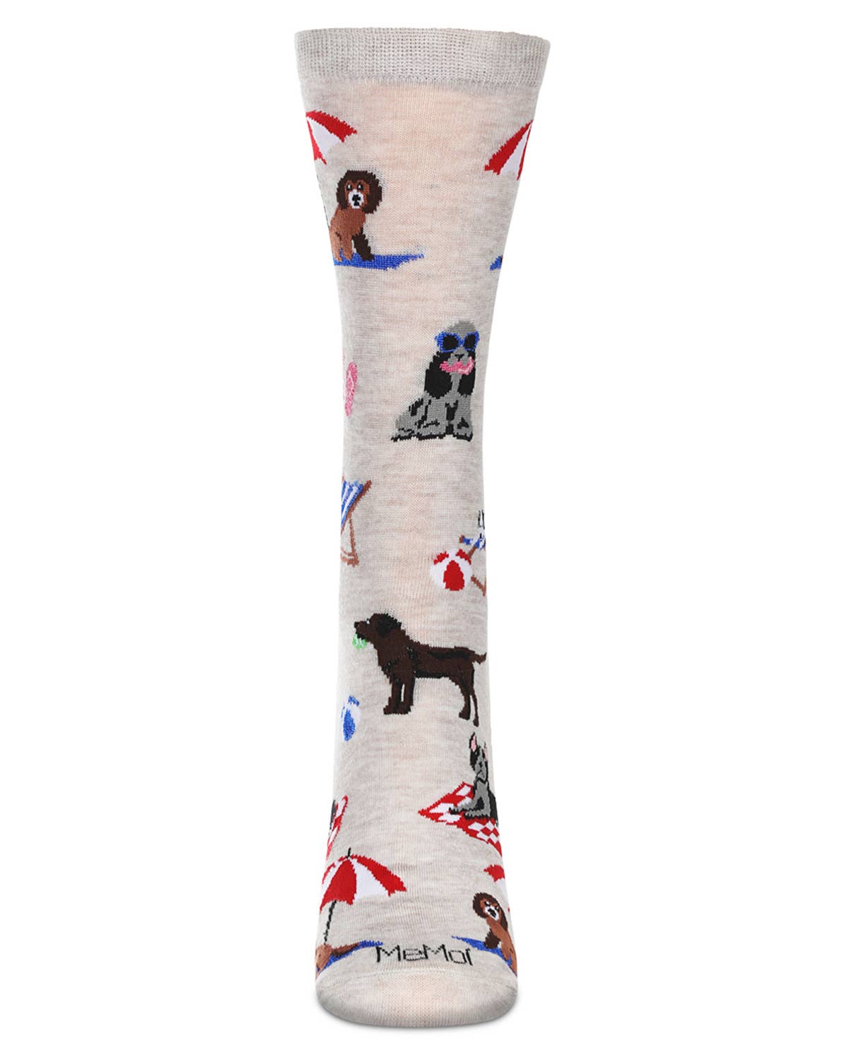 Dogs on the Beach Bamboo Blend Crew Socks