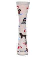 Dogs on the Beach Bamboo Blend Crew Socks