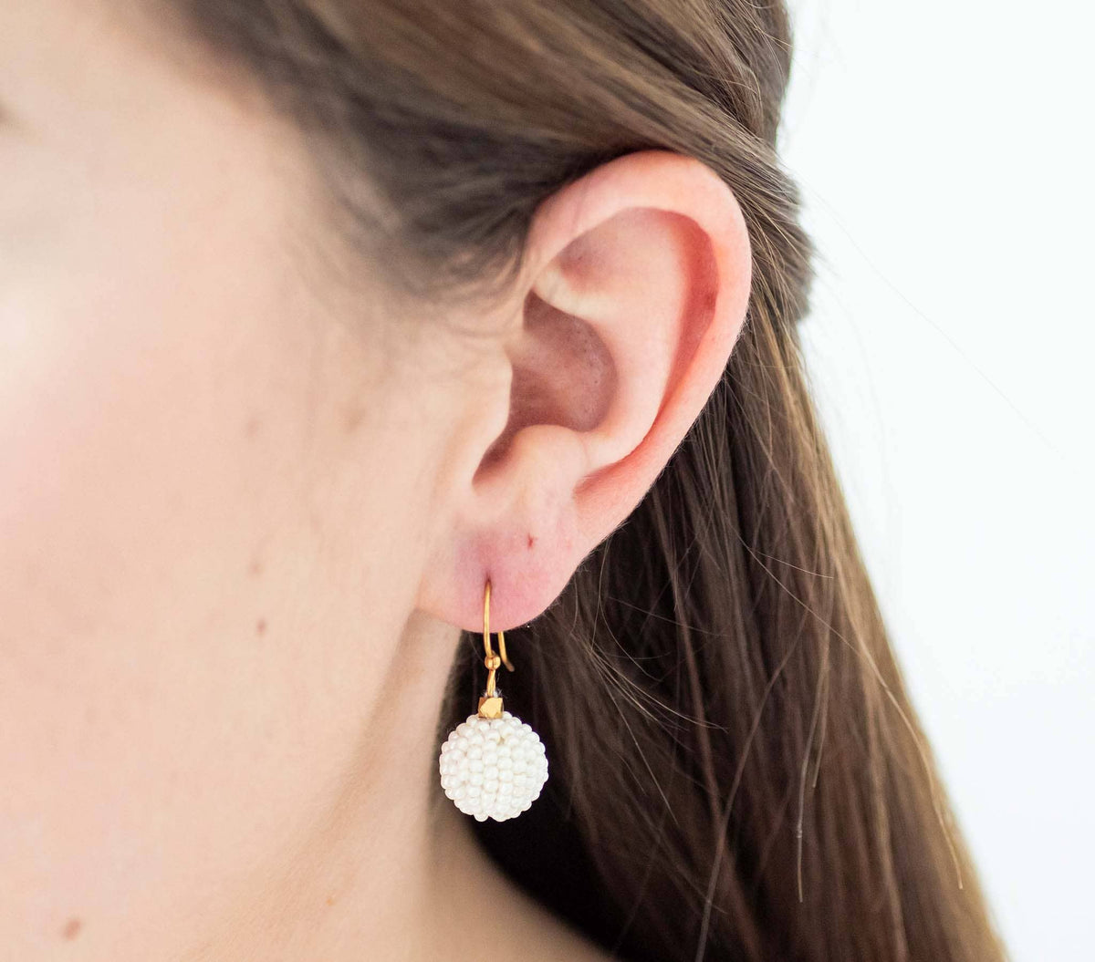 Aid Through Trade - The Bauble Earring- Cream Aid Through Trade