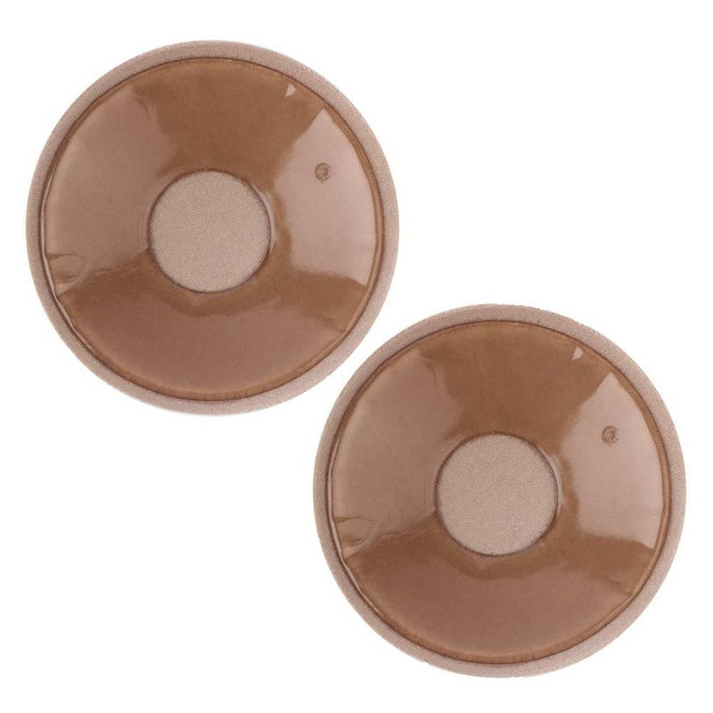 - Mini Reusable Silicone Adhesive Nipple Cover Pad: Apricot