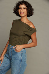 Sunday Ritual - Drop Shoulder Top - Olive Sunday Ritual