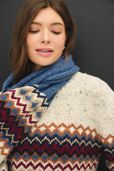 Fair Isle Chunky Knit Scarf