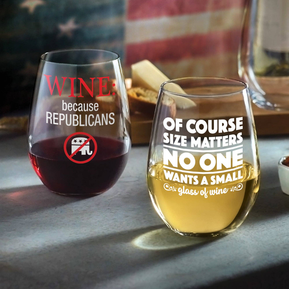 Size Matters - Stemless Wine Glass Chris’s Stuff Inc.