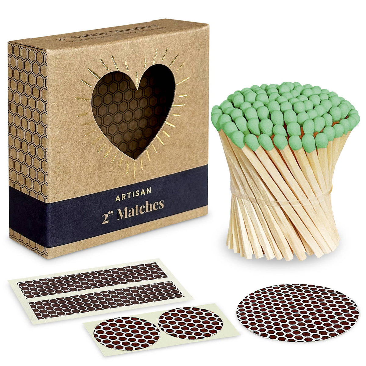 2" Refill Matches - Colors of Your Choice + Striker Stickers Thankful Greetings