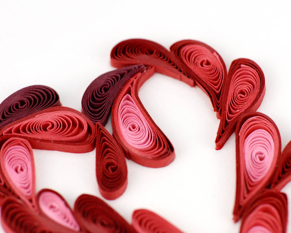Quilling Card - A Toast to Love Quilled Greeting Card Quilling Card
