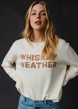 Womens Ivory Whiskey Weather Sweater Panache Apparel Co.