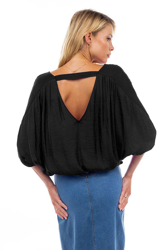 Women's Open-Back Blouse