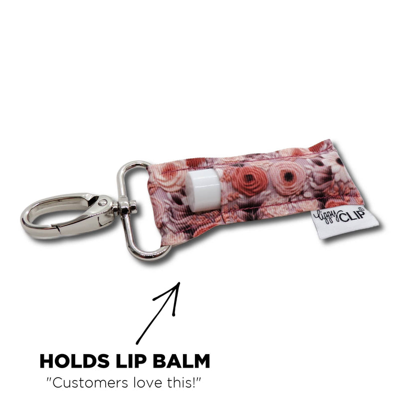 LippyClip Lip Balm Holder - Mauve Floral LippyClip® Lip Balm Holder for Chapstick LippyClip Lip Balm Holder