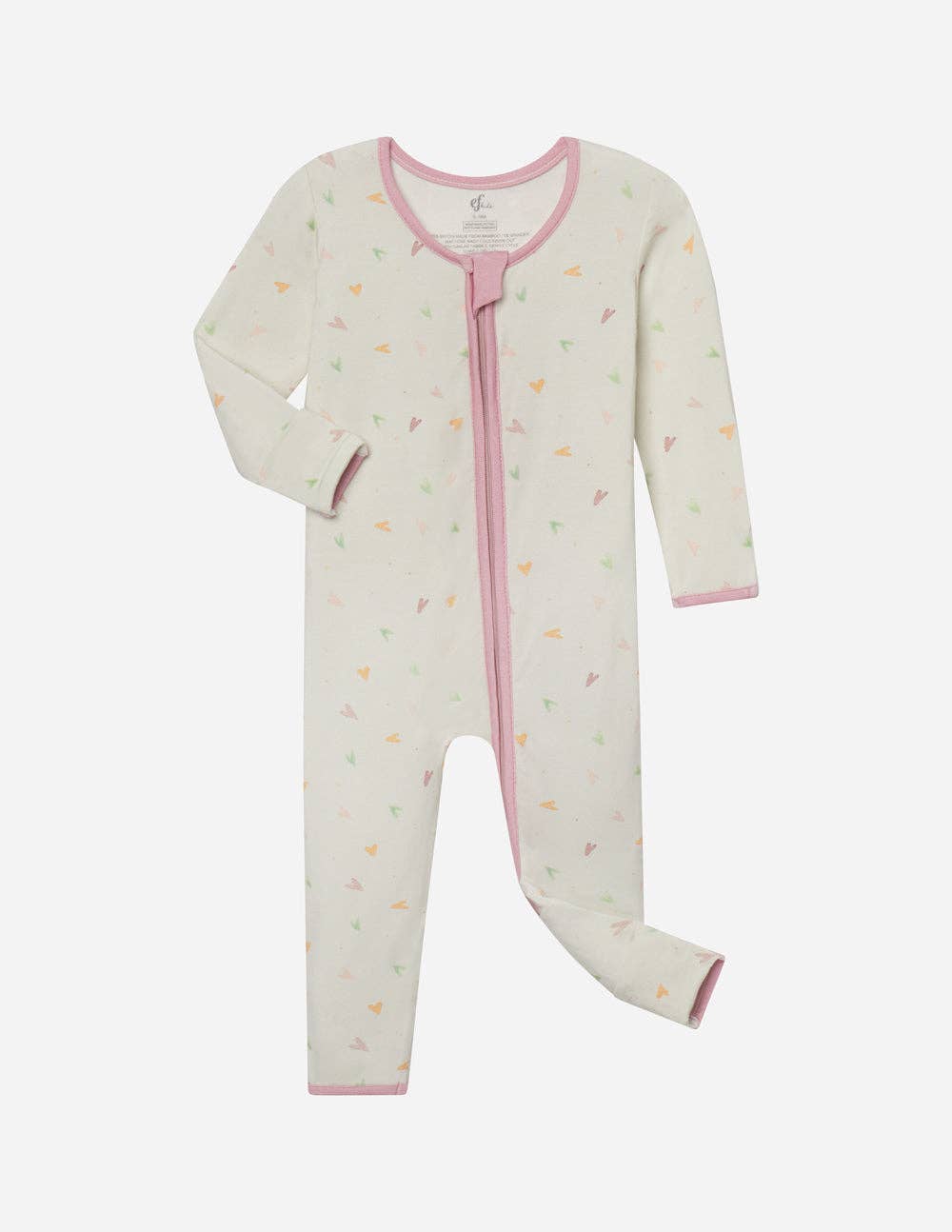 Baby Heart Bamboo Convertible Footed Onesie